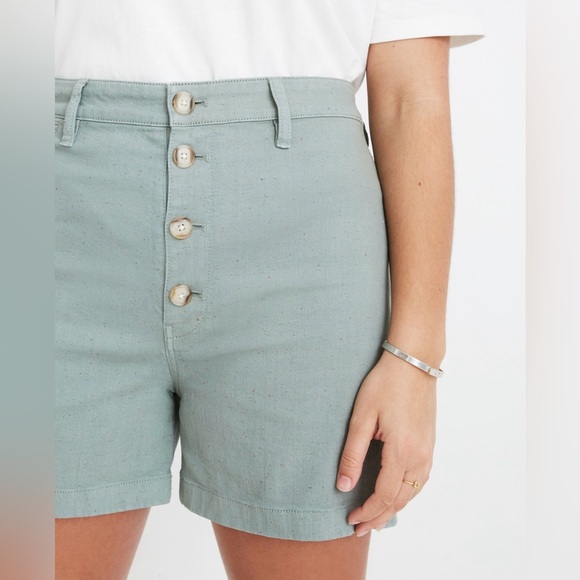 Madewell Emmett Shorts in Rainbow Flecks: Button-Front Edition - Picture 5 of 8